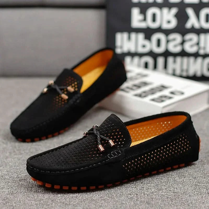 MOCASINES DE CUERO PERFORADO GIANNI