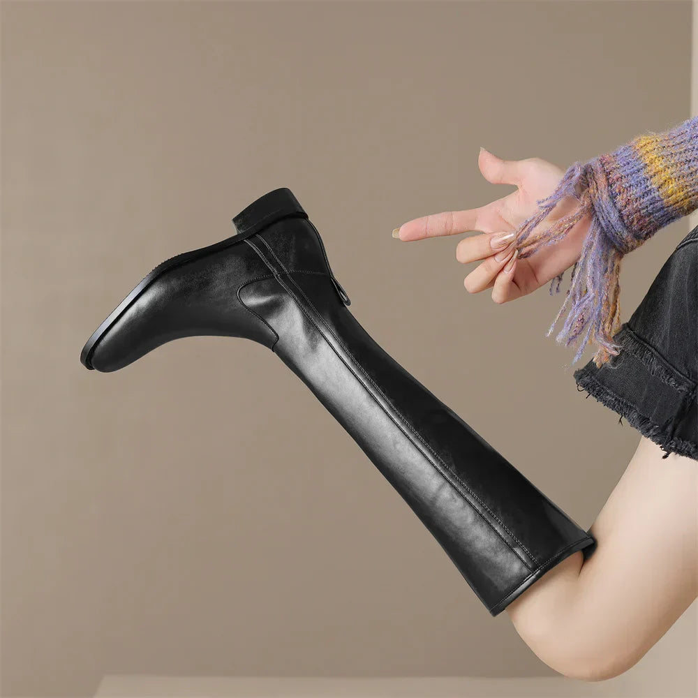 Tivra - Élégantes Bottes Artisanales en Cuir Vériable