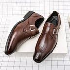 Driel | Zapatos de cuero elegantes para hombre con hebilla monk