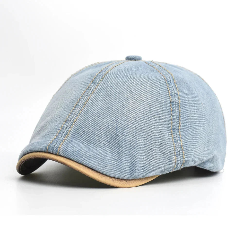 Aloïs - Boina Estructurada de Denim en Contraste