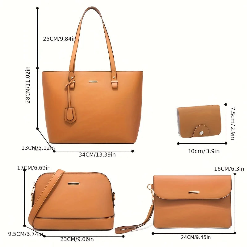Luna Soler – Set Amelia de 4 bolsos de cuero vegano