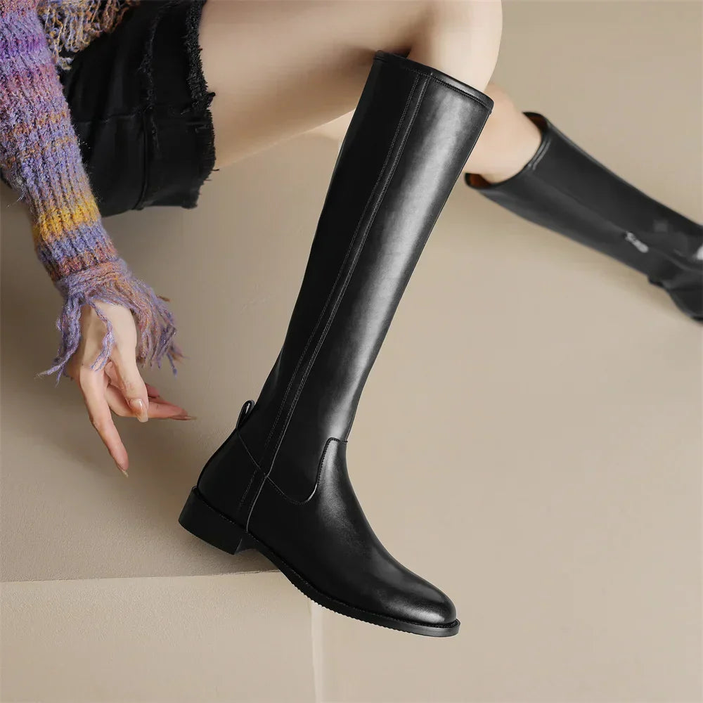 Tivra - Élégantes Bottes Artisanales en Cuir Vériable