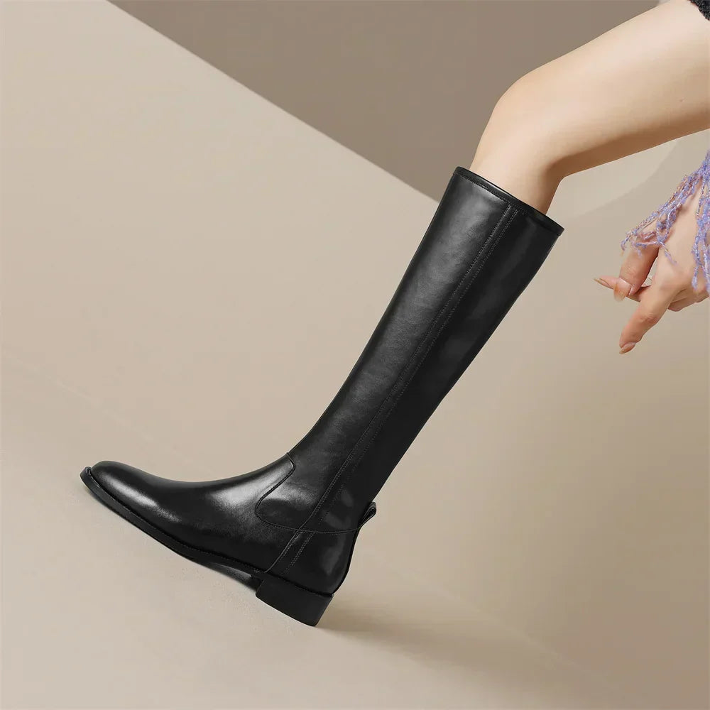 Tivra - Élégantes Bottes Artisanales en Cuir Vériable