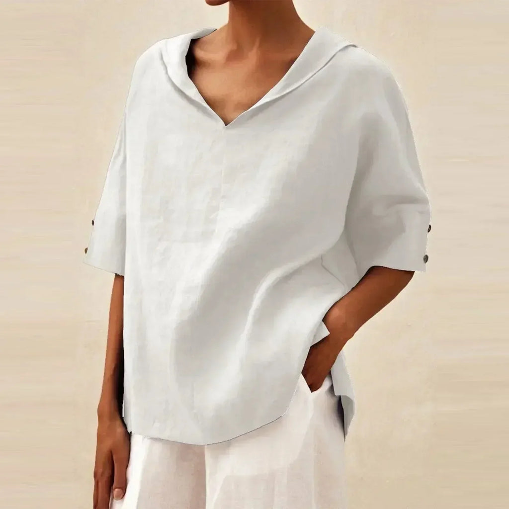 Darlene - Blusa Elegante Suelta de Lino
