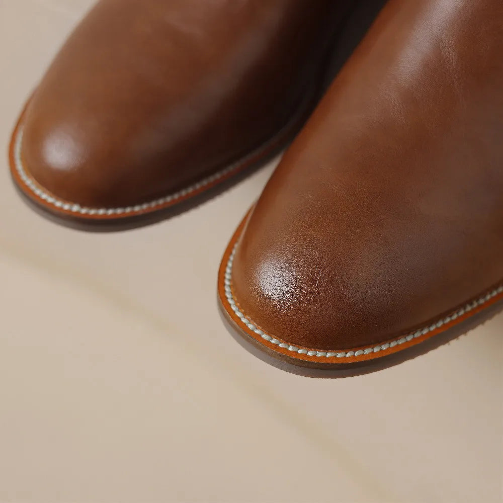 Tivra - Élégantes Bottes Artisanales en Cuir Vériable