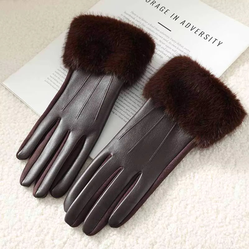 GUANTES CON ACABADO EN PELO