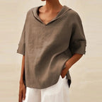 Darlene - Blusa Elegante Suelta de Lino