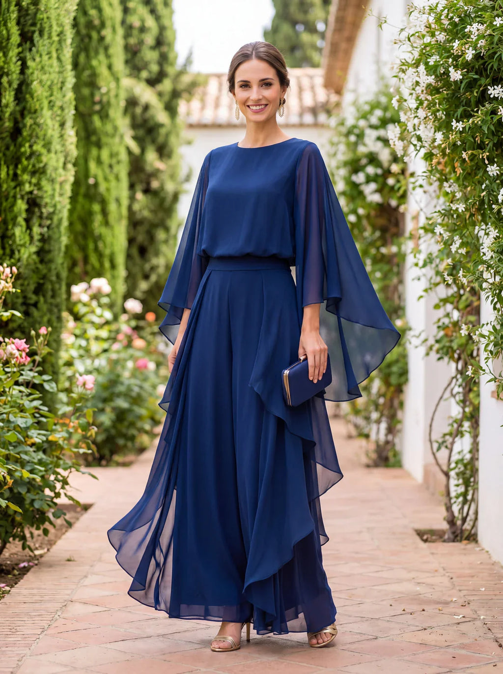 Sushana - Conjunto Chic Fluido de 2pzs en Georgette
