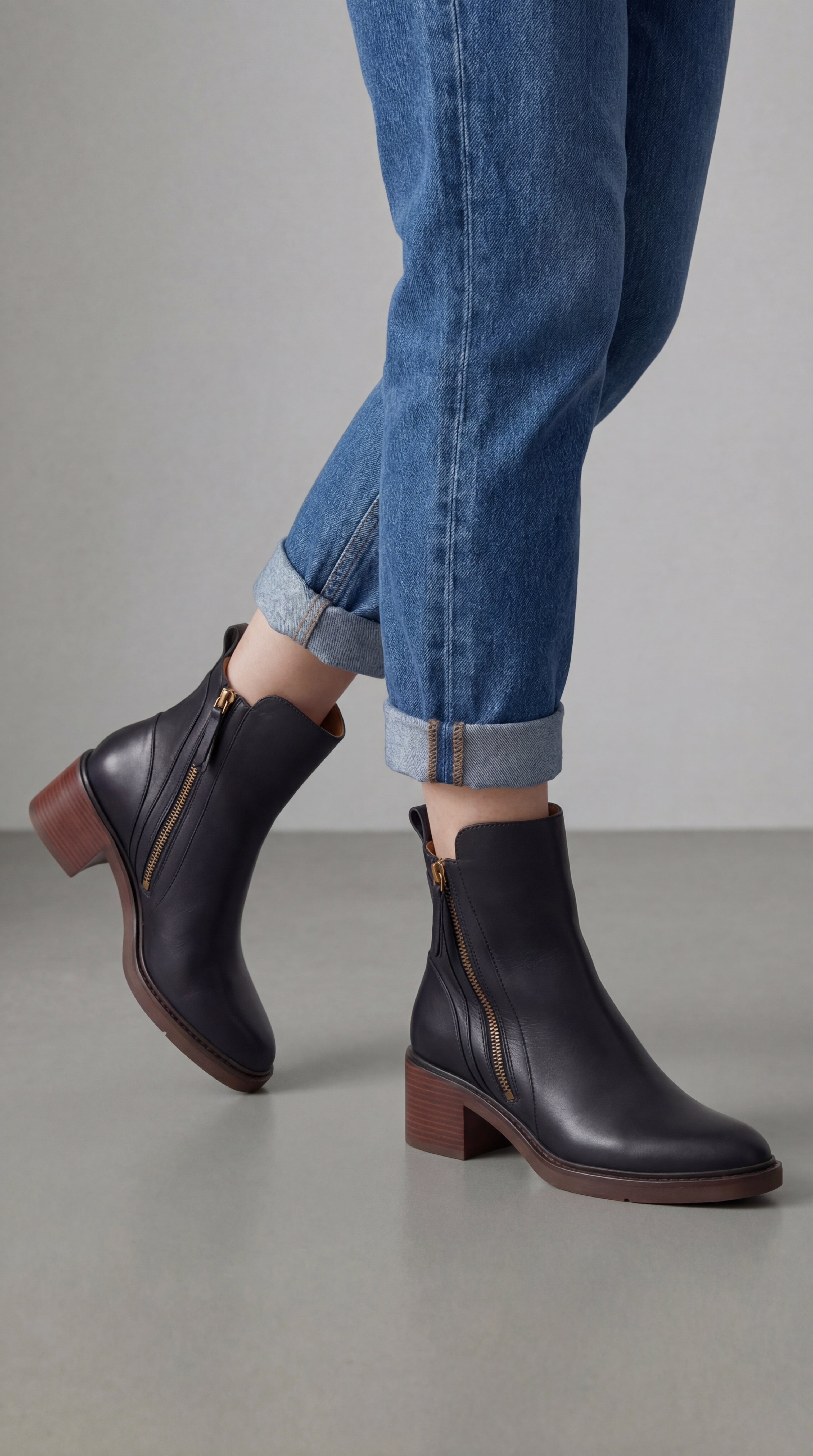 Bota Valeria con tacón cómodo