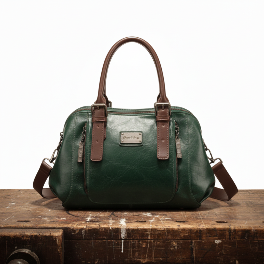Luna Soler – Bolso cubo Alma de cuero vegano rojo