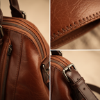 Luna Soler – Bolso cubo Alma de cuero vegano rojo