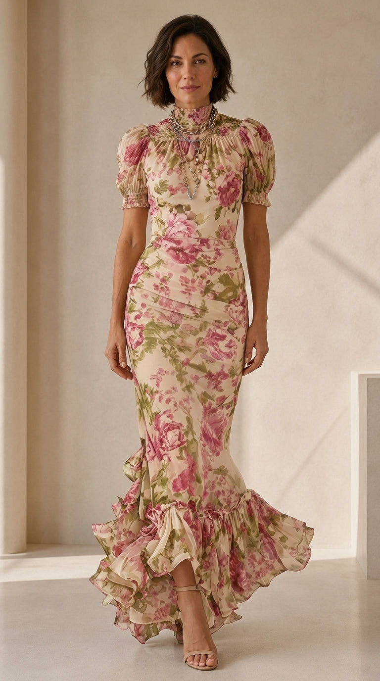 Amalia | Floral Romántico de Corte Sirena