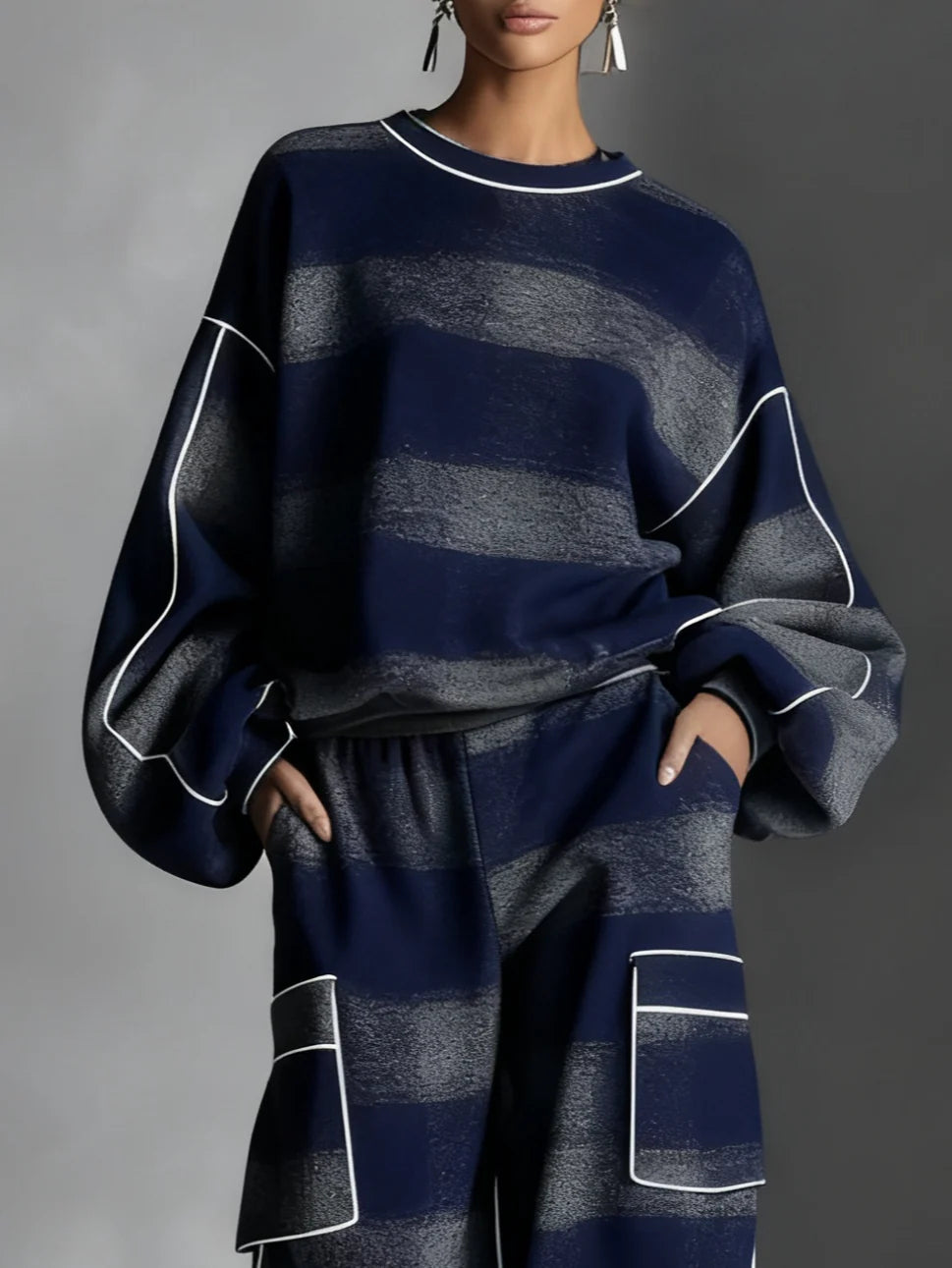 Conjunto Deportivo a Cuadros Rojo y Gris con Contraste