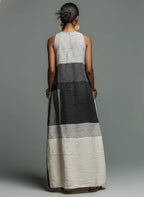 Beryl - Vestido Maxi de Patchwork a Rayas