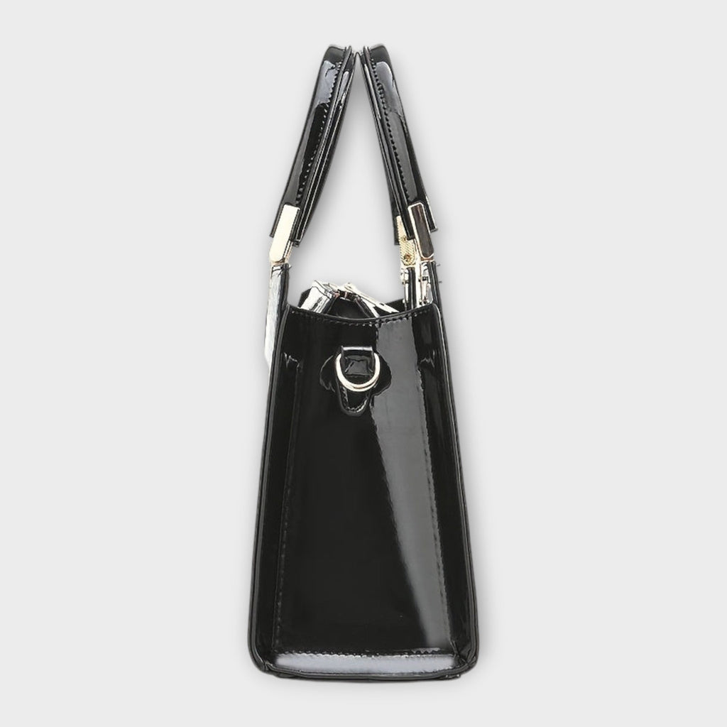 BOLSO CON ESTAMPADO DE COCODRILO BRILLANTE