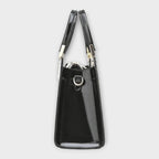 BOLSO CON ESTAMPADO DE COCODRILO BRILLANTE