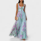 Evelina - Vestido Largo Elegante con Estampado Floral