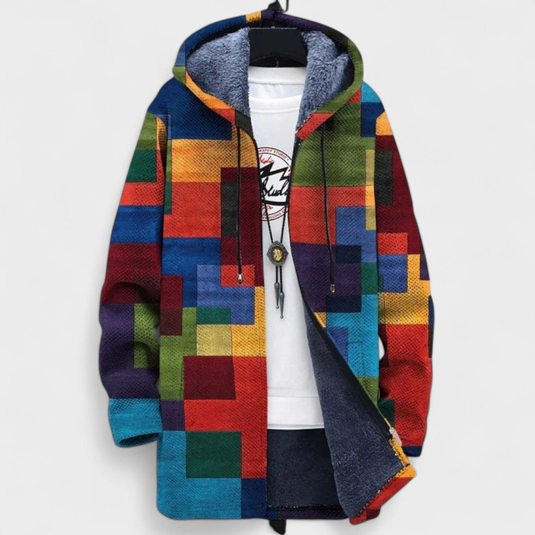 Cárdigan artístico con estampado único