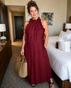 Bluma - Vestido Maxi Bohemio de Algodón con Volantes