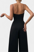 Romily Mono Sexy con Tirantes y Pierna Ancha Elegante