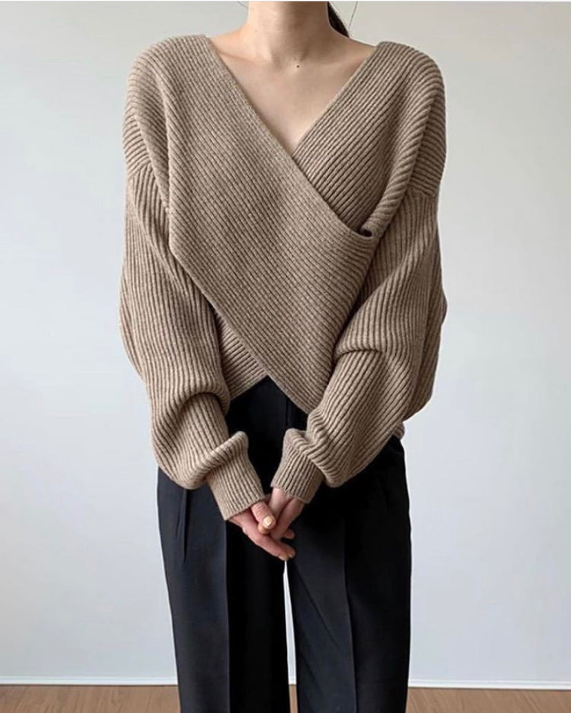 Van Delft Mode ® | Suéter Tejido Cruzado Elegante