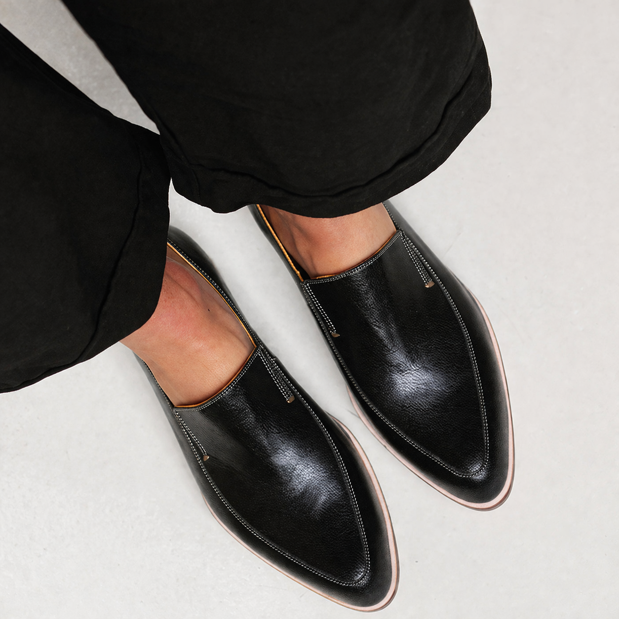 Zofia | Mocasín Negro Combinado