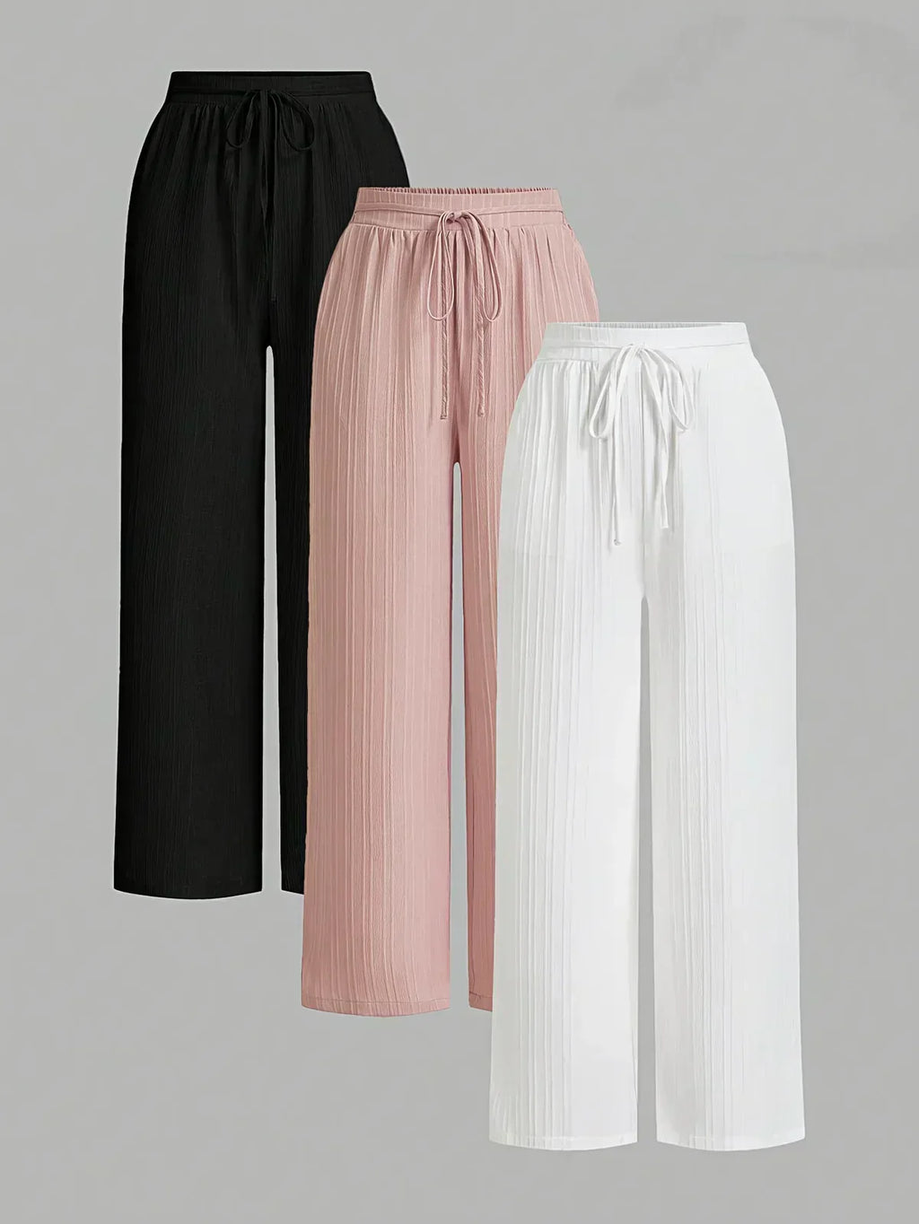 Myriam - Conjunto de 3 Pantalones Plisados Holgados