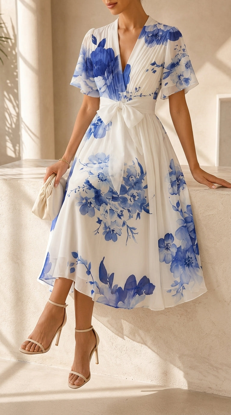 Amelia | Vestido Floral de Gasa