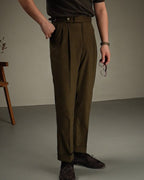 Carmesí Pantalón de Lino