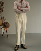 Carmesí Pantalón de Lino