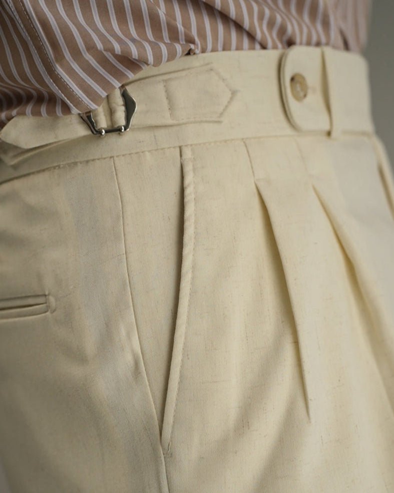 Carmesí Pantalón de Lino