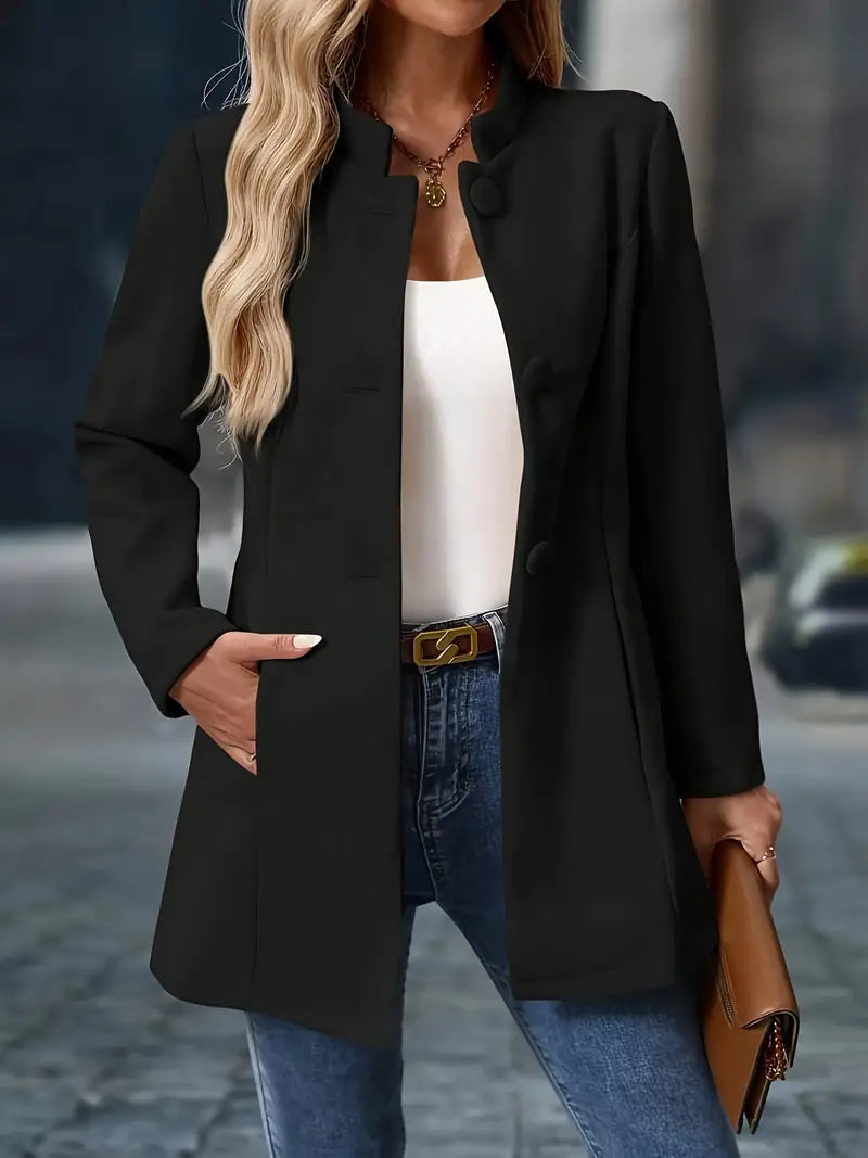 Priscilla - Chaqueta Larga Estilo Blazer Elegante