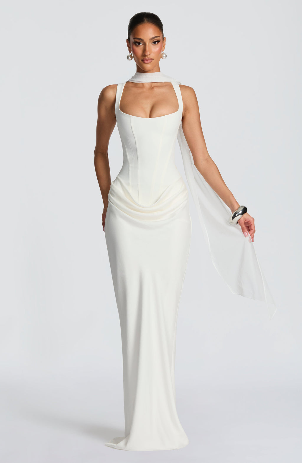 Marisol | Vestido maxi de escote cuadrado