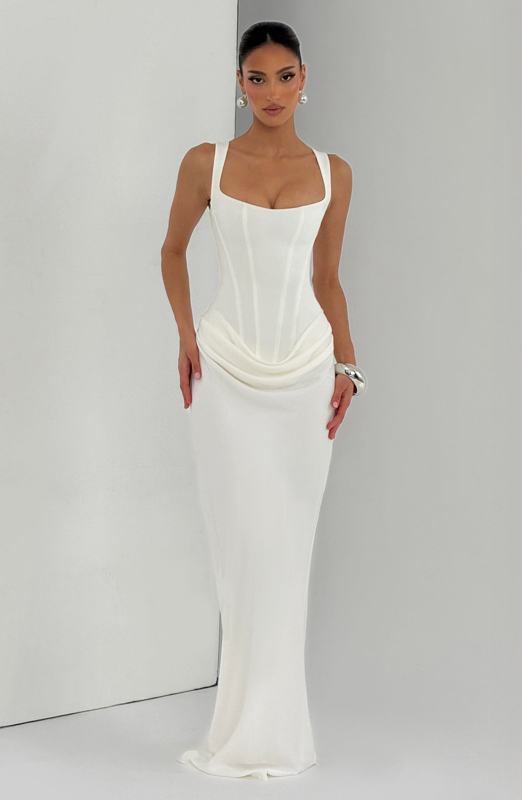 Marisol | Vestido maxi de escote cuadrado