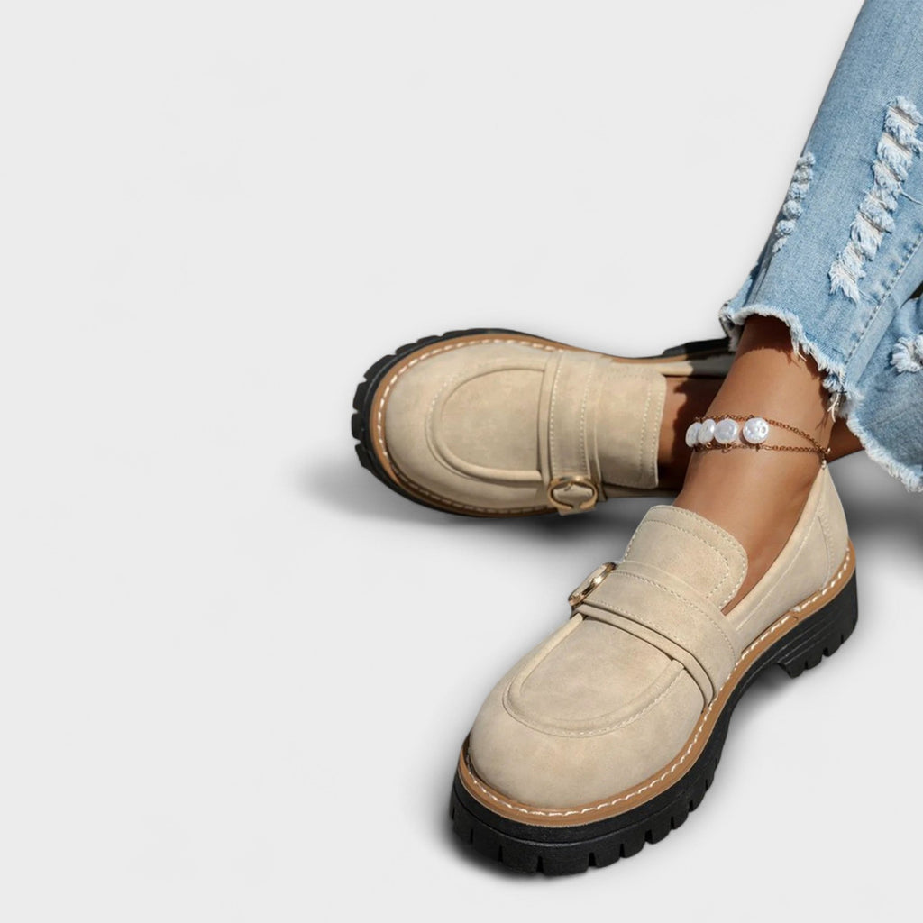 Lora | Mocasines Casual de Punta Redonda