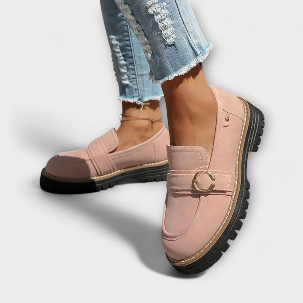 Lora | Mocasines Casual de Punta Redonda