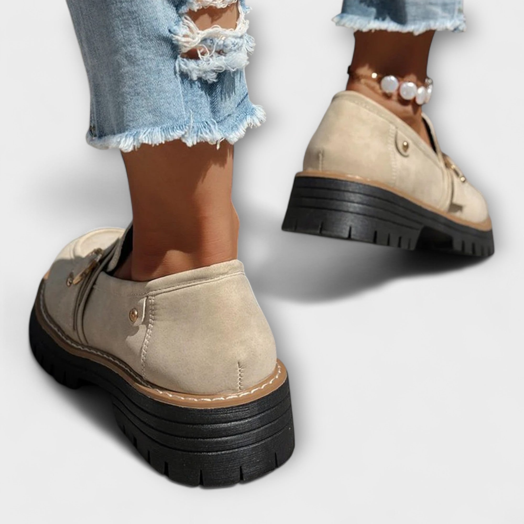 Lora | Mocasines Casual de Punta Redonda