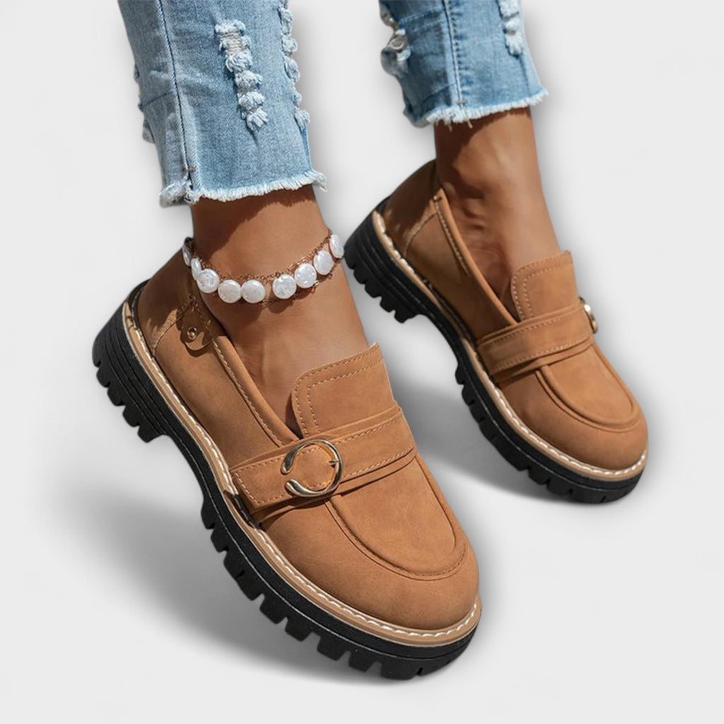 Lora | Mocasines Casual de Punta Redonda