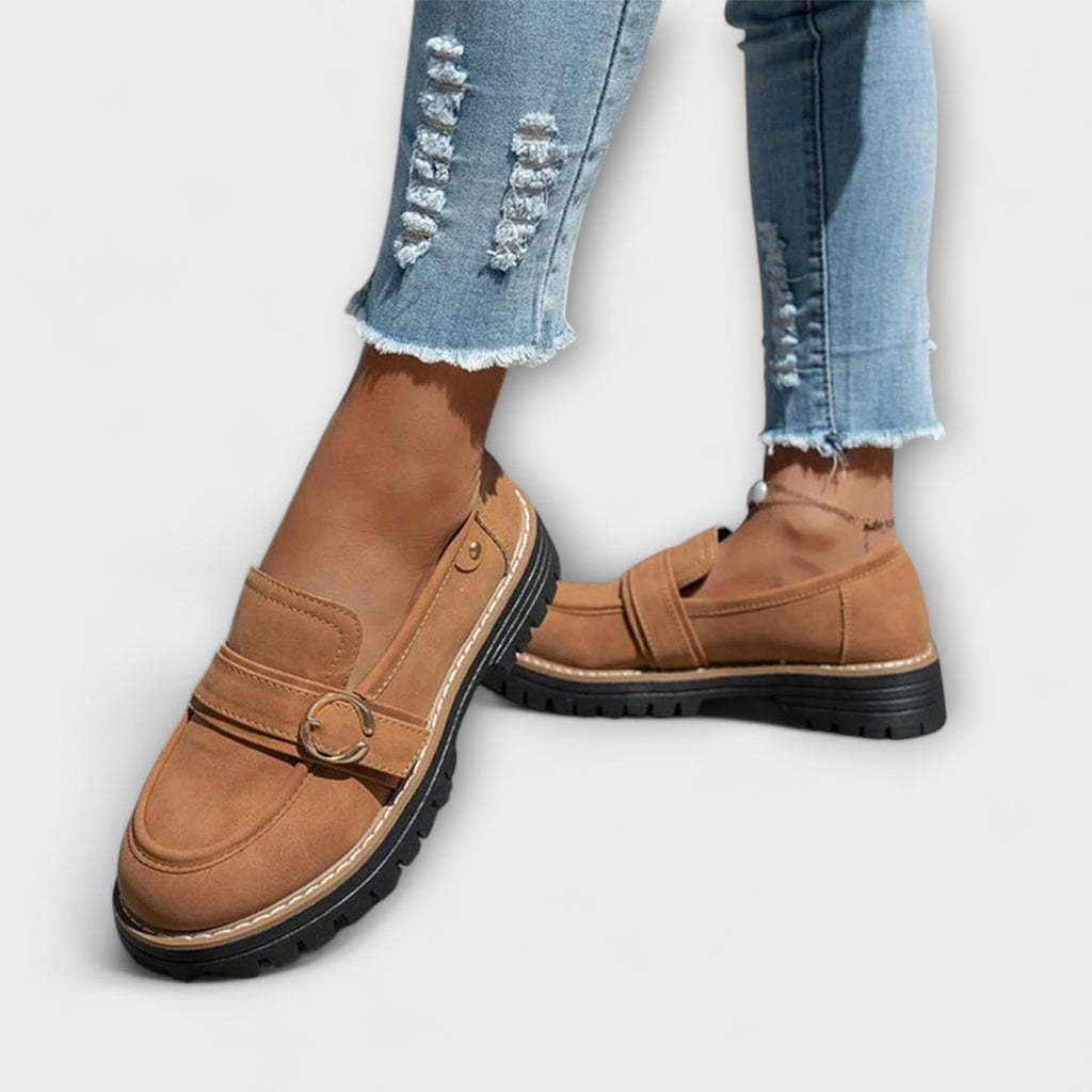Lora | Mocasines Casual de Punta Redonda