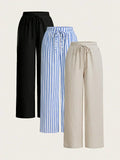 Myriam - Conjunto de 3 Pantalones Plisados Holgados