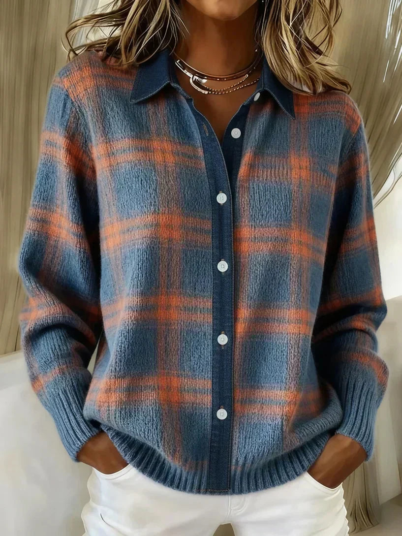 Théa - Cárdigan Acogedor Estilo Camisa