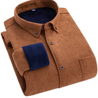 Flyn | Camisa de pana para hombre con forro cálido de fleece