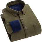 Flyn | Camisa de pana para hombre con forro cálido de fleece