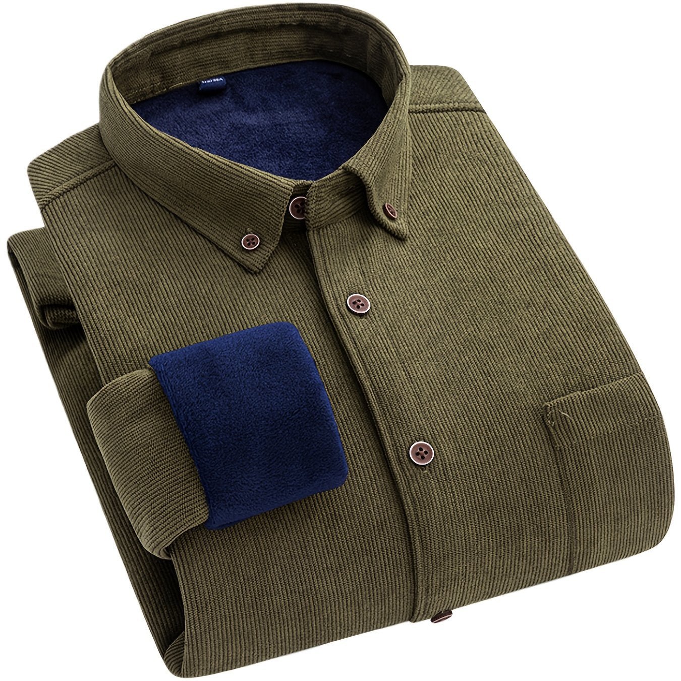 Flyn | Camisa de pana para hombre con forro cálido de fleece