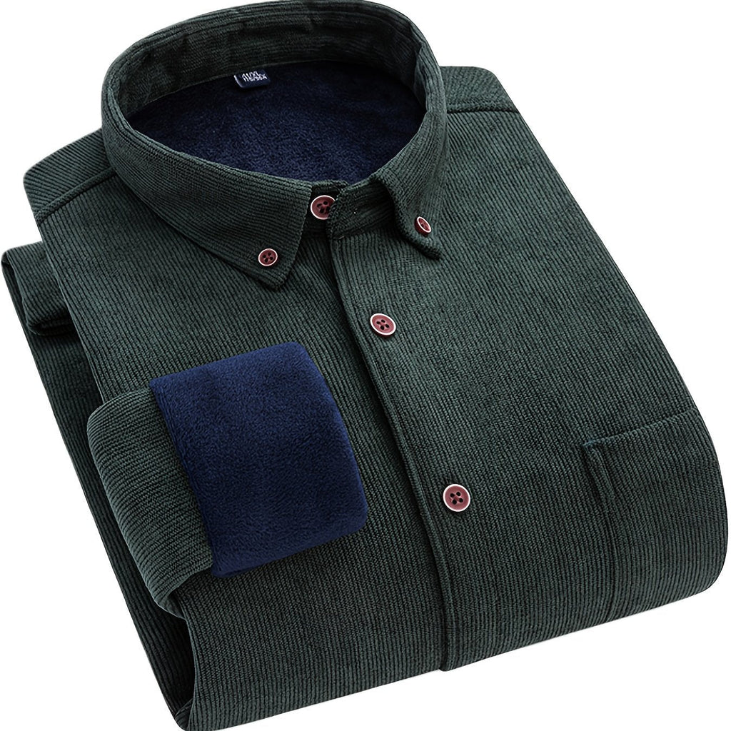 Flyn | Camisa de pana para hombre con forro cálido de fleece