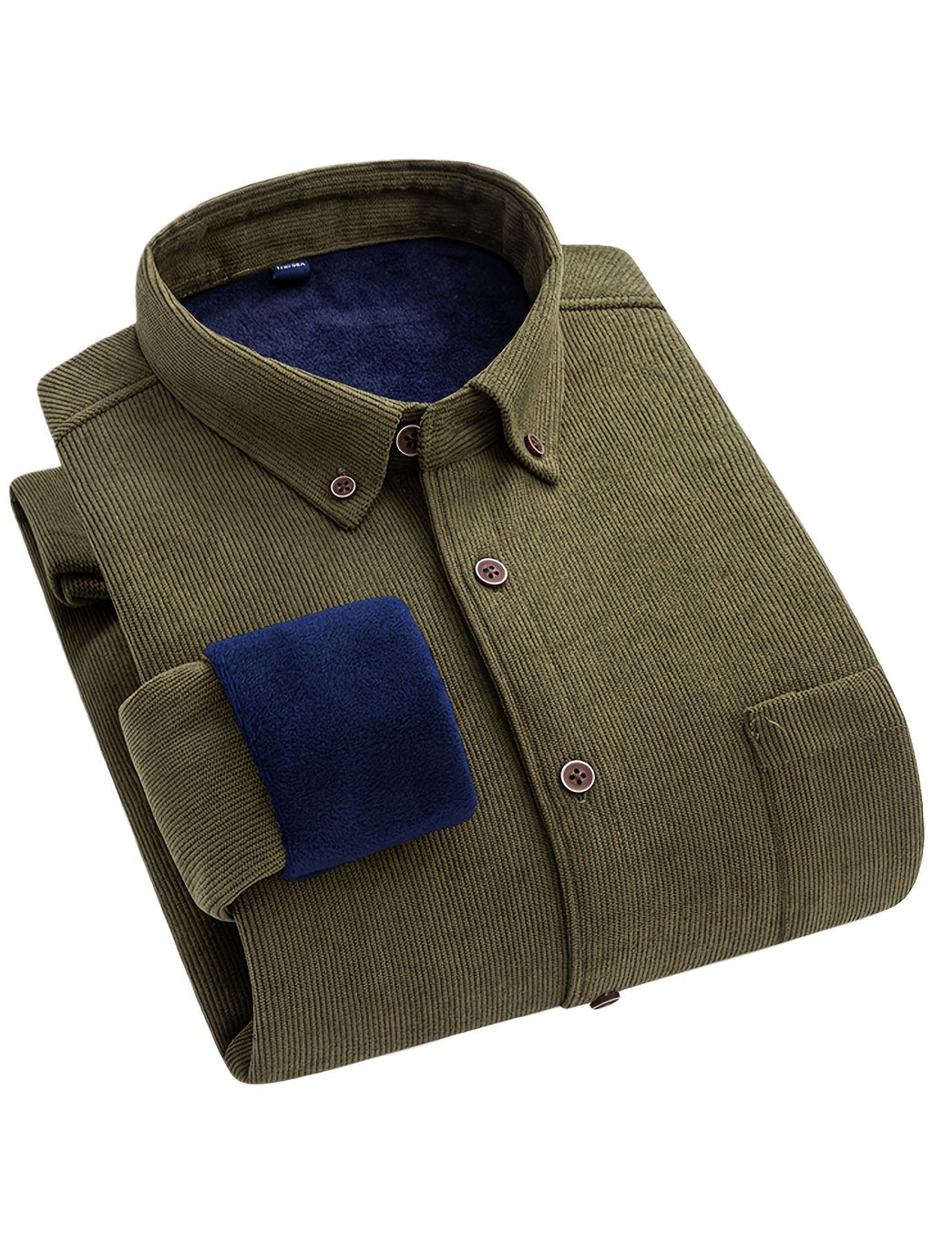 Flyn | Camisa de pana para hombre con forro cálido de fleece