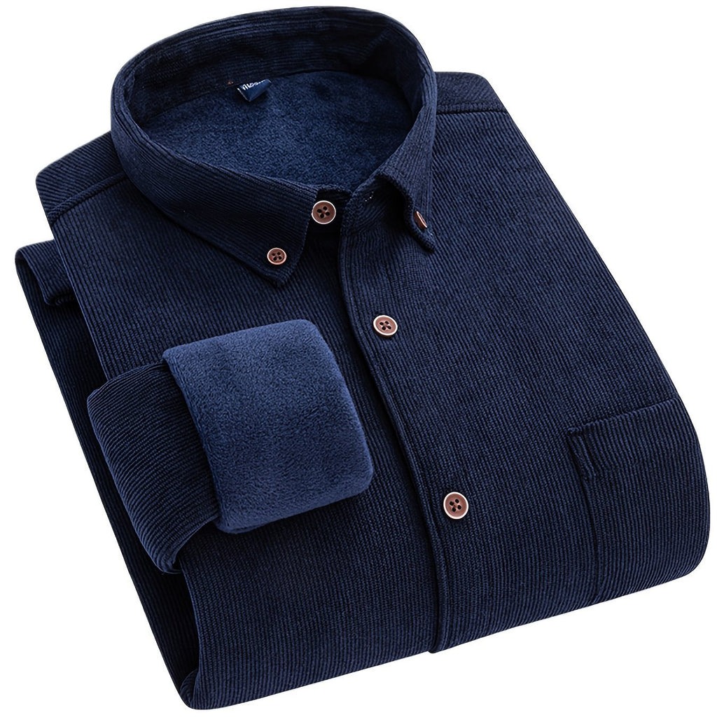 Flyn | Camisa de pana para hombre con forro cálido de fleece