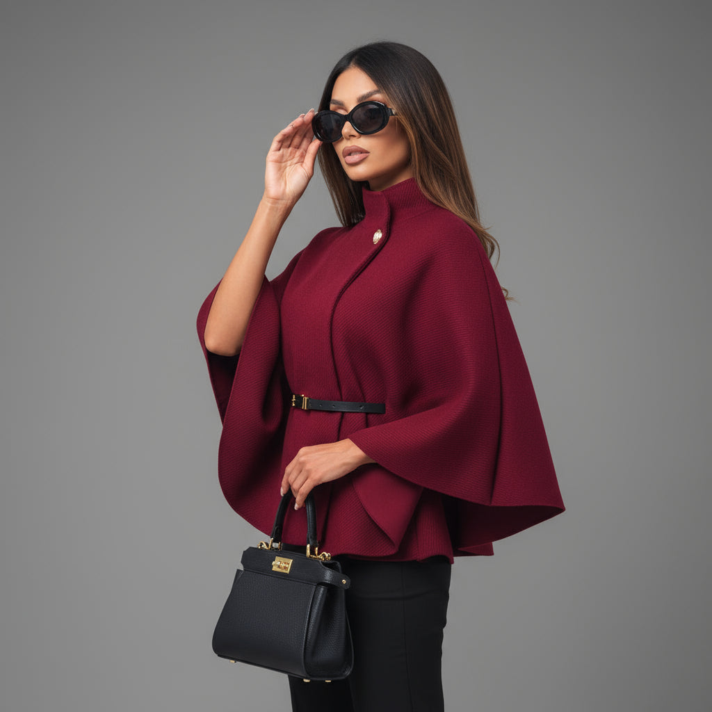 Mila - Elegante chaqueta con mangas de mariposa y cinturón