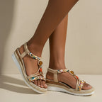 Dhalila - Sandalias Boho Artesanales con Plataformas Ergonómicas