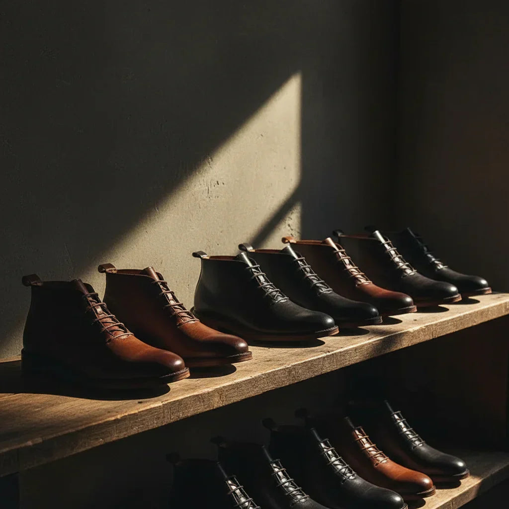 Robbin - Botas De Cuero Hechas A Mano Con Cuero Natural